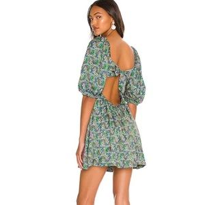 Alisa Mini Dress in Green futon For Love and Lemons